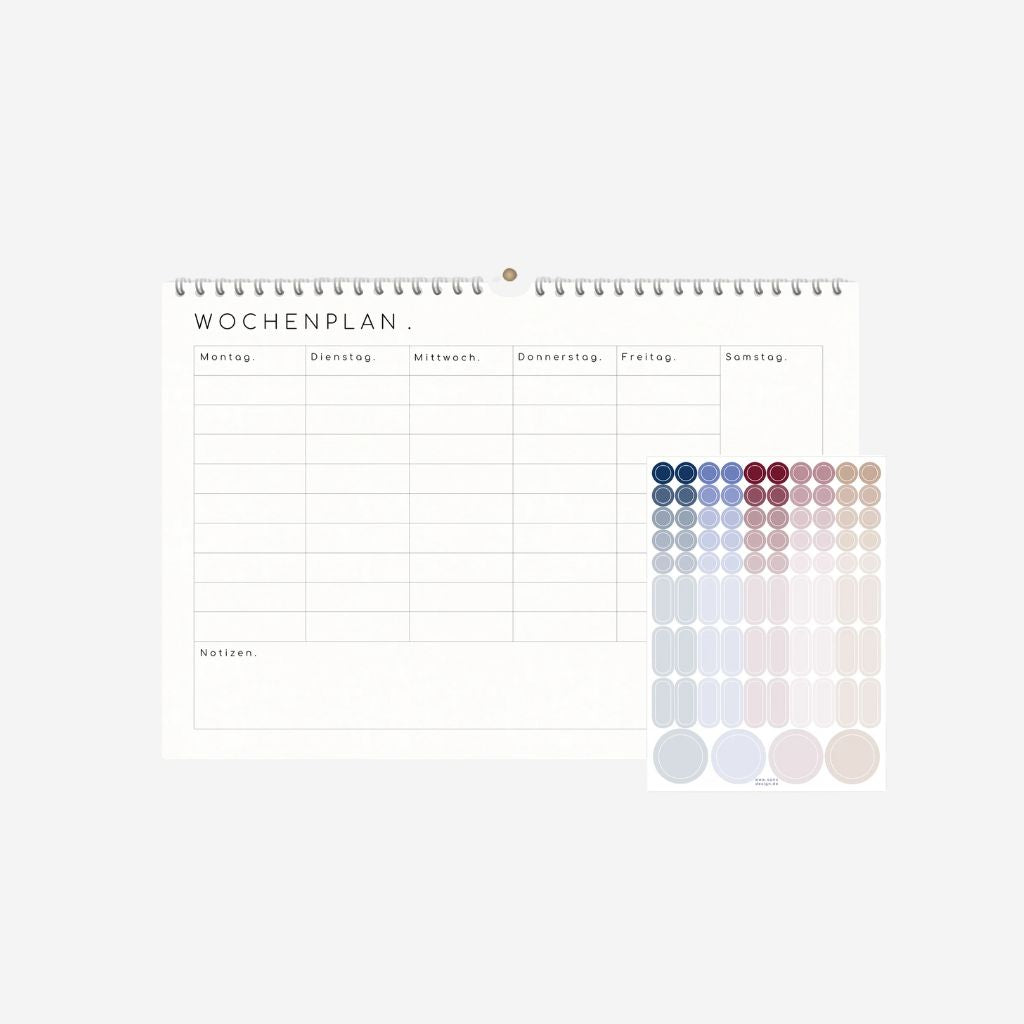 Wochenplaner fürs Wochenbett