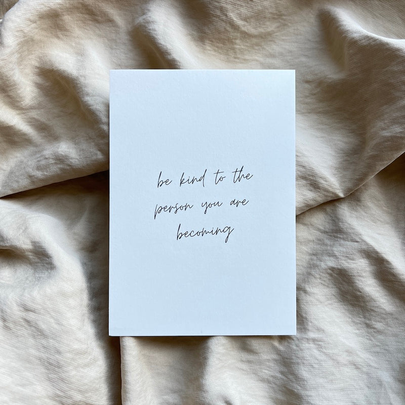 Karte "be kind"