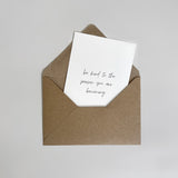 Karte "be kind"