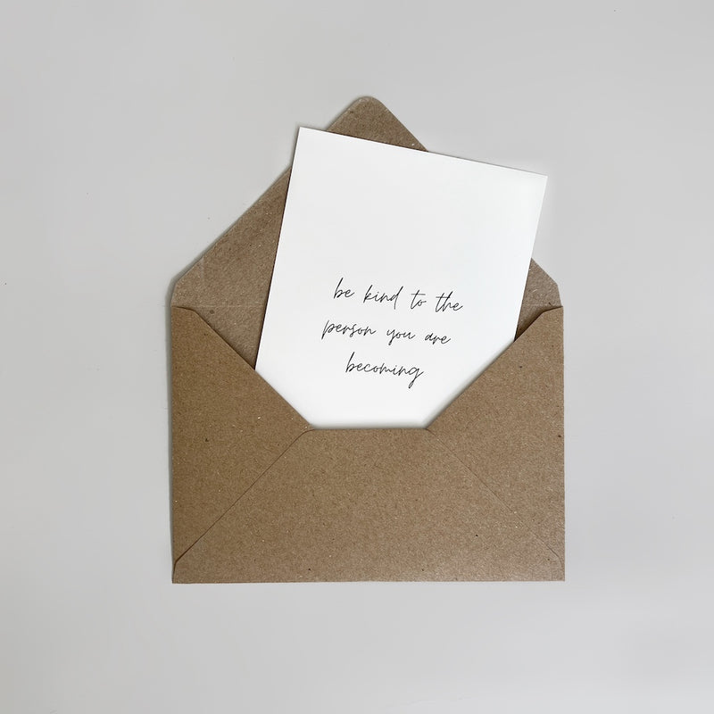 Karte "be kind"