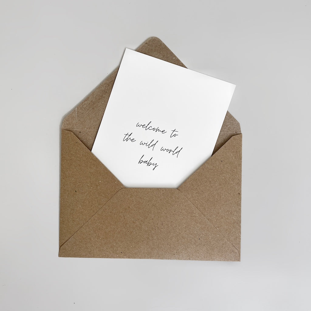 Karte "wild world baby"