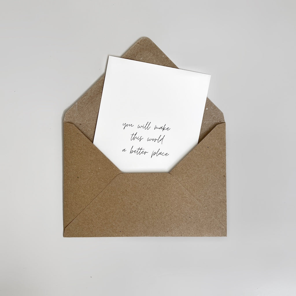 Karte "a better place baby"